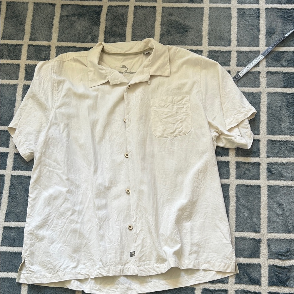 Tommy Bahama White Short Sleeve Shirt